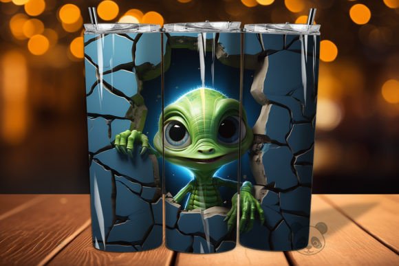 3D Alien Cracked Hole Wrap: Sublimation Design Guide