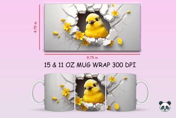 3D Canary Mug Wrap Sublimation Guide
