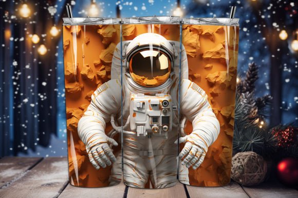 3D Halloween Astronaut Tumbler Wrap 22 Design