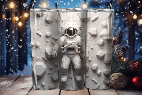 3D Halloween Astronaut Tumbler Wrap 29 Design