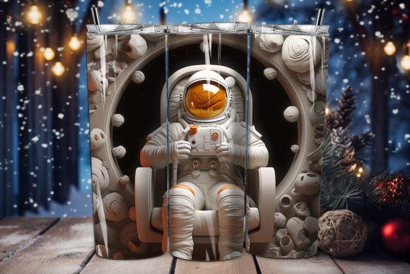 3D Halloween Astronaut Tumbler Wrap Design Guide