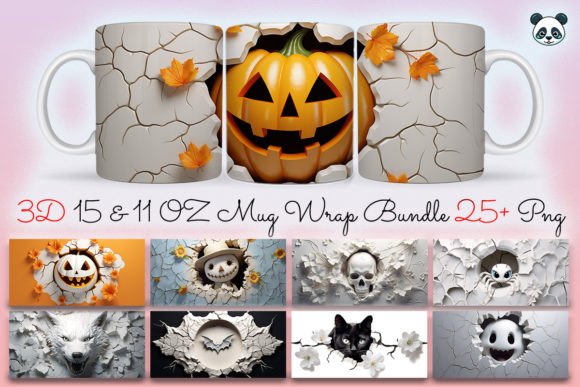 3D Halloween Mug Wrap Bundle: Creative Sublimation Guide