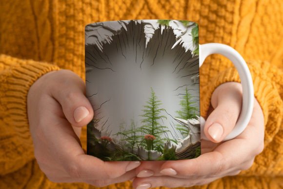 3D Peaceful Stream Mug Wrap Sublimation Guide