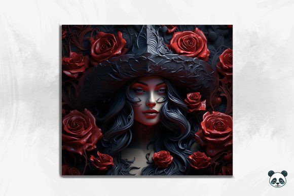 3D Witch and Rose Tumbler Wrap Bundle