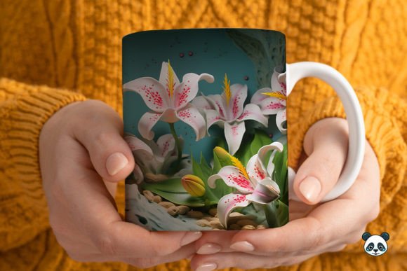 Bringing Nature to Life: The Art of 3D Toad Lily Mug Wrap Sublimation