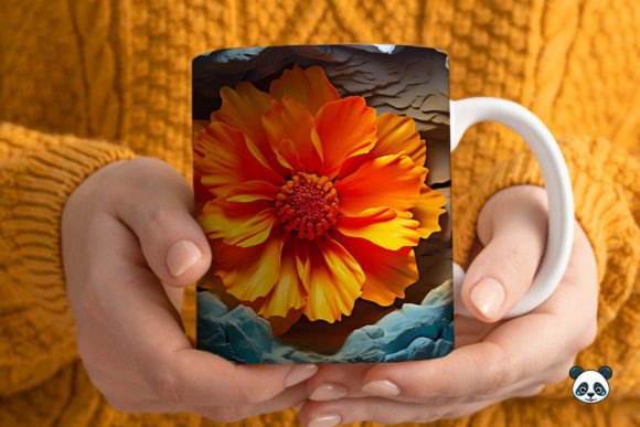 Elevating Drinkware with 3D Marigold Mug Wrap Sublimation 1