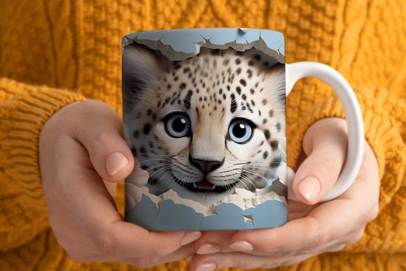 Elevating Sublimation Craftsmanship with the 3D Cheetah Mug Wrap PNG