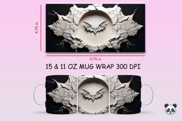 Evaluating the 3D Bat Mug Wrap PNG for Sublimation Projects