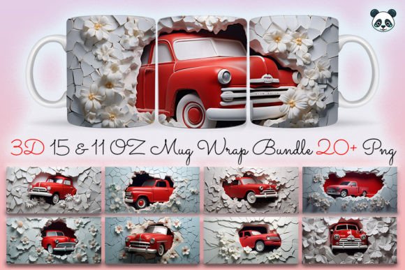 Evaluating the 3D Red Pick-Up Mug Wrap Bundle for Sublimation Projects