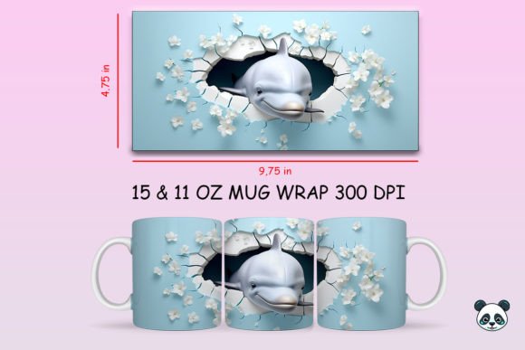 Evaluating the 3D Whale Mug Wrap PNG for Professional Sublimation
