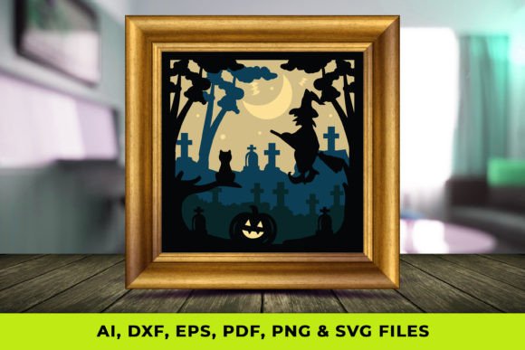 Mastering Depth and Dimension with the Halloween Witch 3D Shadow Box SVG