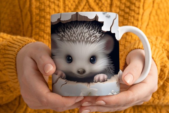 Mastering Your Sublimation Projects with the 3D Hedgehog Mug Wrap Png 2