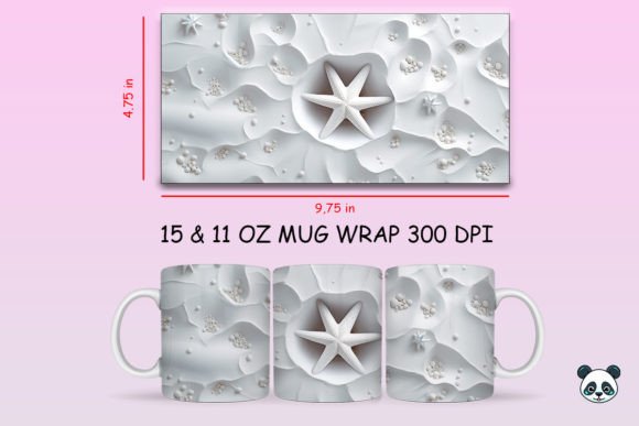Mastering Your Sublimation Projects with the 3D Starfish Mug Wrap Png 1