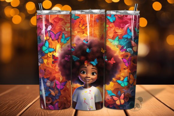 Maximizing Sublimation Results with the 3D Afro Little Girl Tumbler Wrap PNG