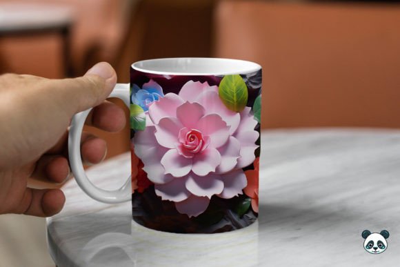 Strategic Branding with 3D Camellia Mug Wrap Sublimation 2